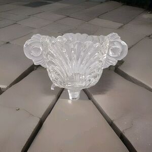 Vintage CAMBRIDGE GLASS "CAPRICE CLEAR" Footed 3.25 Inch OPEN SUGAR, 2 Handles